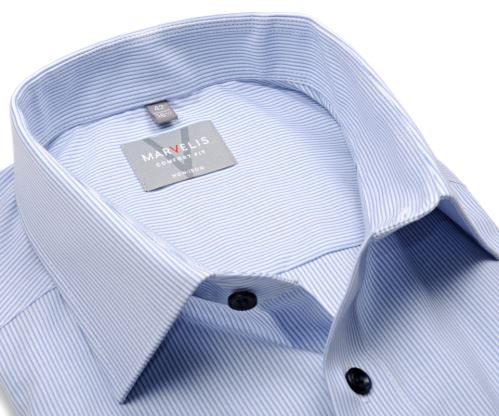 Marvelis Comfort Fit – košile s modrým vetkaným proužkem