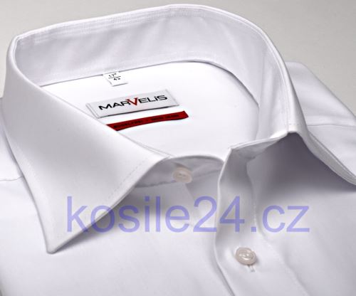 Marvelis  Comfort Fit Uni - biela košeľa - krátky rukáv