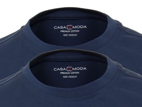 Modré tričko Casa Moda – kulatý výstřih - výhodné balení 2 ks