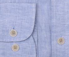 Casa Moda Casual Fit  – svetlomodrá ľanová košeľa s krátkym stojáčikom (4)