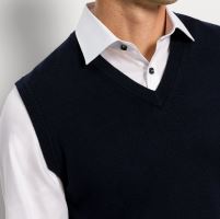 Vesta Olymp z Merino vlny – V-výstrih - tmavomodrá (4)