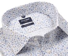 Olymp Modern Fit – košile s modro-béžovými květy