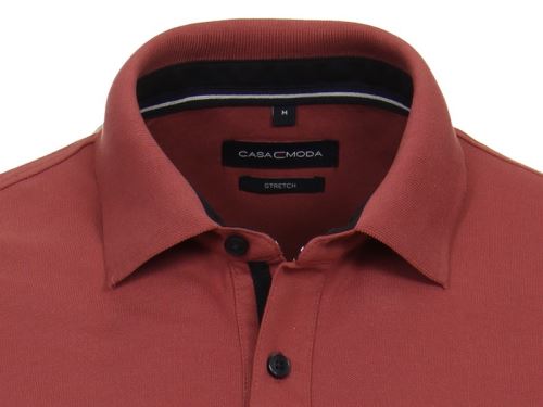 Polo tričko Casa Moda – stredne červené tričko s golierkom