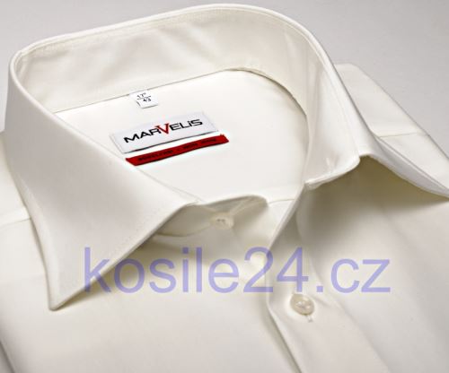 Marvelis Modern Fit Uni - champagne košile - krátký rukáv