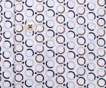 Eterna Comfort Fit Twill – košeľa s modro-hnedými krúžkami - predĺžený rukáv (1)