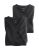 Čierne bavlnené tričko Olymp s krátkym rukávom – V-výstrih (2 ks)