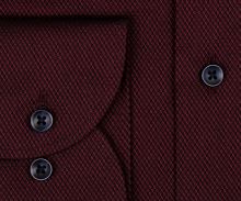 Eterna Modern Fit Natté – tmavočervená košeľa s votkaným vzorom - extra predĺžený rukáv (2)