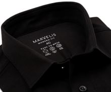 Marvelis Modern Fit Jersey – čierna elastická košeľa