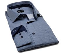 Venti Comfort Fit – tmavomodro-bílá košeľa s vnútorným golierom a manžetou - extra predĺžený rukáv (1)