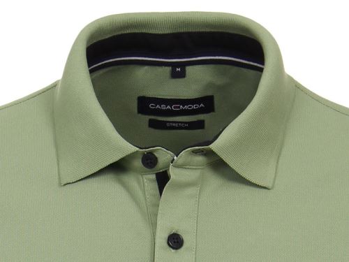 Polo tričko Casa Moda – svetlozelené tričko s golierkom