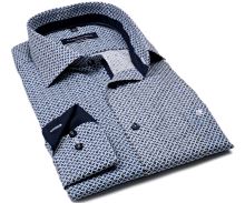 Casa Moda Comfort Fit – košeľa s modrými štvorčekmi a vnútorným golierom - extra predĺžený rukáv (1)