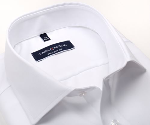 Casa Moda Comfort Fit Twill – luxusná biela košeľa - extra predĺžený rukáv