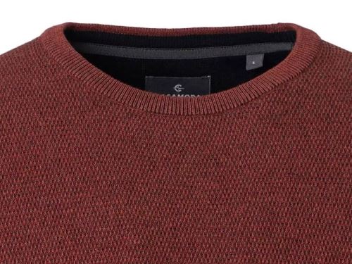 Bavlnený pulóver Casa Moda – oranžovo-červený - ohrúhly výstrih Bavlnený pulóver Casa Moda – oranžovo-červený - ohrúhly výstrih