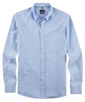 Olymp Casual Regular Fit – modrá košeľa s jemnou štruktúrou (3)