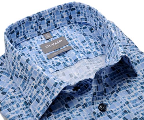 Olymp Comfort Fit – designová košile s modrými kameny