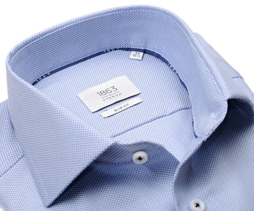 Eterna 1863 Slim Fit Two Ply - luxusní světle modrá košile s jemným vzorem