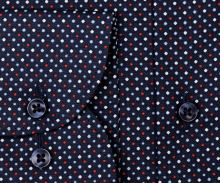 Eterna Modern Fit Dynamic Cotton – tmavomodrá košeľa s červeno-modro-bielymi štvorčekmi (2)