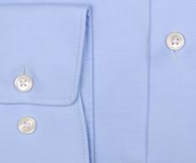Olymp Comfort Fit Twill – luxusní neprůhledná světle modrá košile s diagonální strukturou (2)