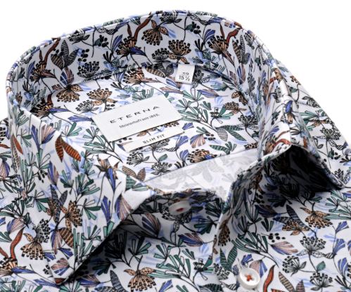 Eterna Slim Fit – košeľa s farebným florálnym vzorom