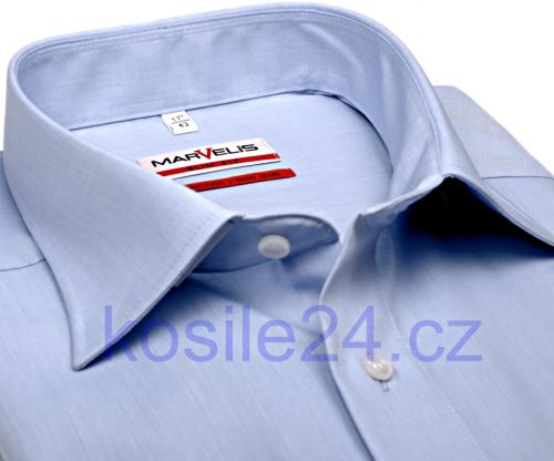 Marvelis Modern Fit Chambray – světle modrá košile - krátký rukáv