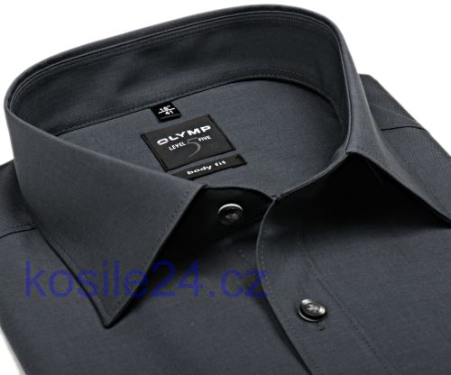 Olymp Level Five Chambray – antracitová košile