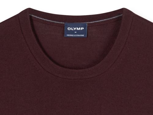 Svetr Olymp z Merino vlny - kulatý výstřih - bordó Svetr Olymp z Merino vlny - kulatý výstřih - bordó