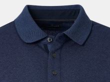 Polo tričko Casa Moda s golierkom a dlhým rukávom – modré