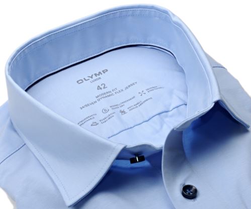 Olymp Modern Fit 24/Seven – světle modrá elastická košile Olymp Modern Fit 24/Seven – světle modrá elastická košile