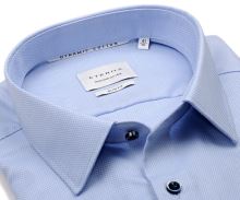 Eterna Dynamic Cotton Slim Fit – svetlomodrá košeľa s votkaným vzorom